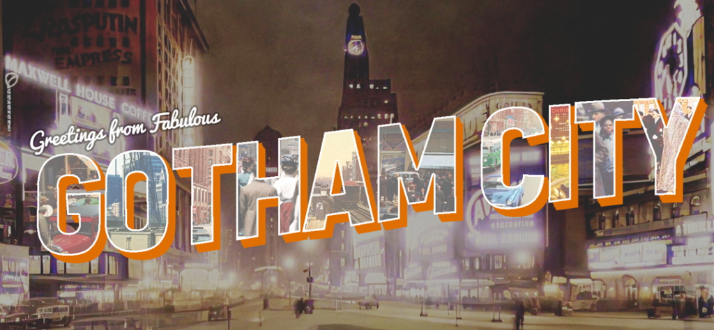 Greetings from Fabulous Gotham City Vintage Style Postcard